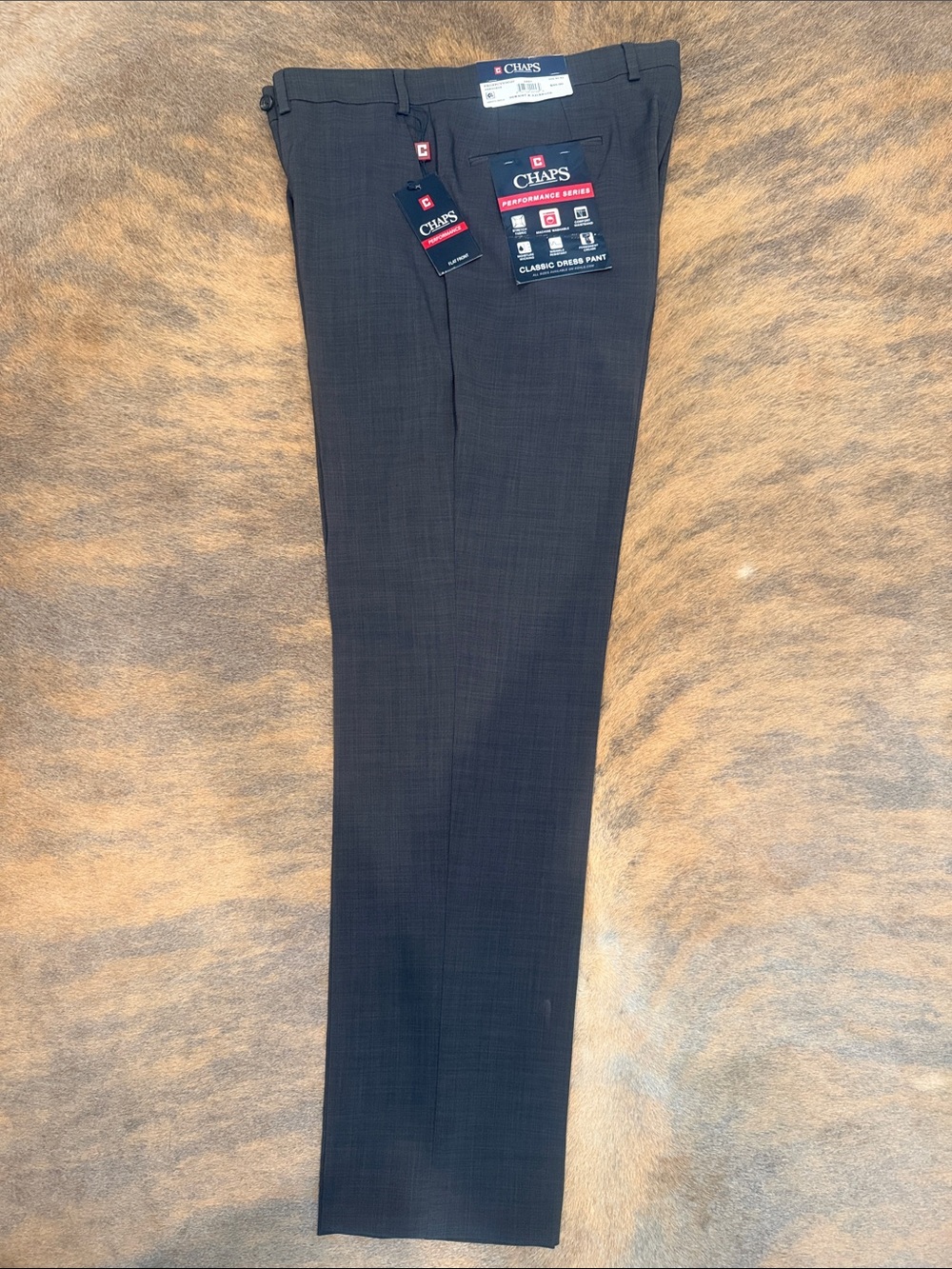 Chaps Men's Dress Pants in Charcoal Gray 36X32 NWT